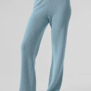 Cashmere High-Waist Plush Waffle Pant - Celestial Blue Heather