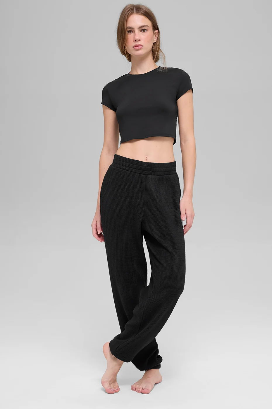 Waffle Weekend Escape Jogger - Black - Image 4