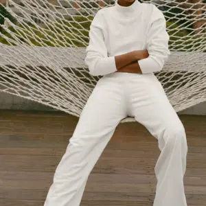 Serenity Wide Leg Sweatpant - Ivory