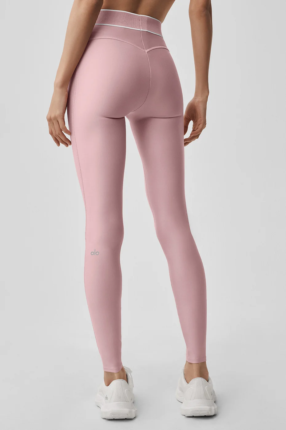 Airlift High-Waist Alignment Legging - Vintage Pink/White - Image 2