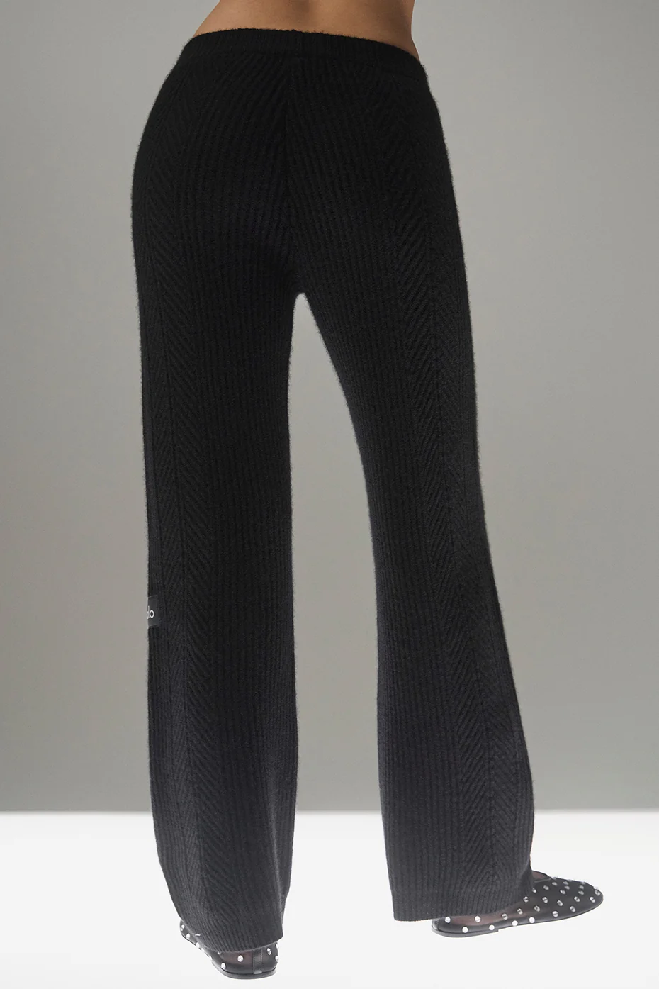 Winter Magic Cashmere Wide Leg Pant - Black - Image 2