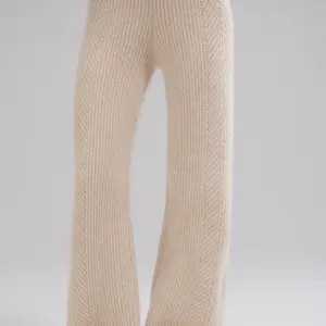 Winter Magic Cashmere Wide Leg Pant - Birch Heather