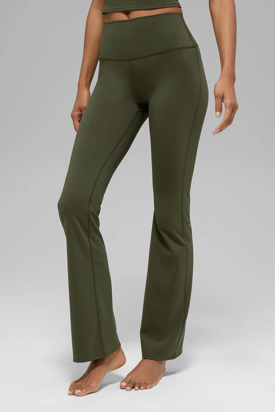ALO Softsculpt High-Waist Bootcut Legging (Regular) - Green Olive - Image 2