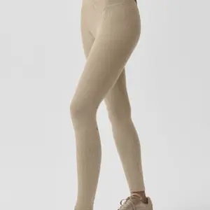 Seamless High-Waist Two Tone Rib Legging - Gravel Heather