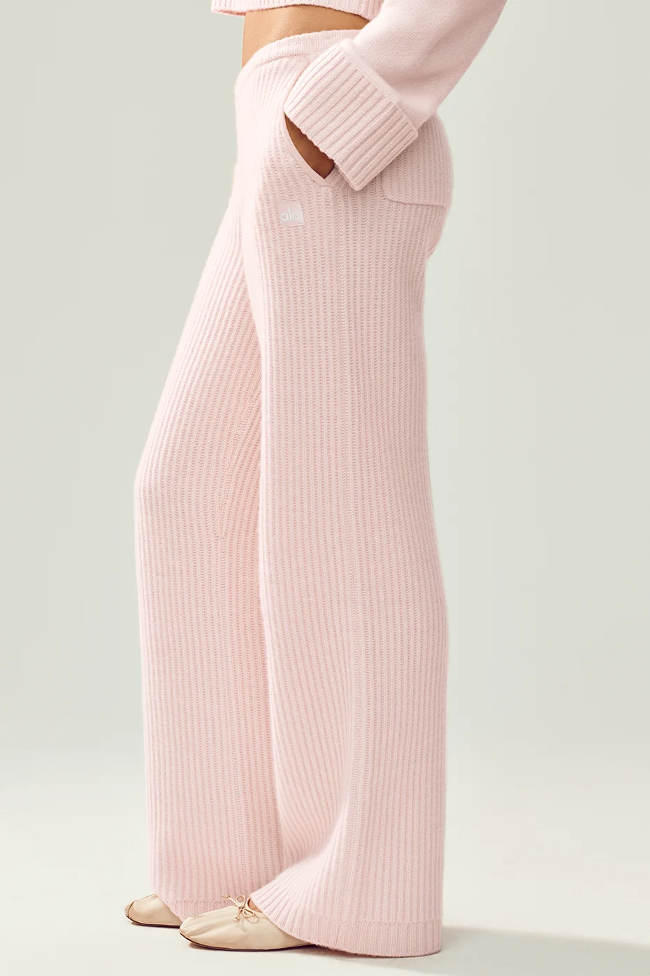 Cashmere High-Waist Northstar Straight Leg Pant - Frosted Pink - Image 3