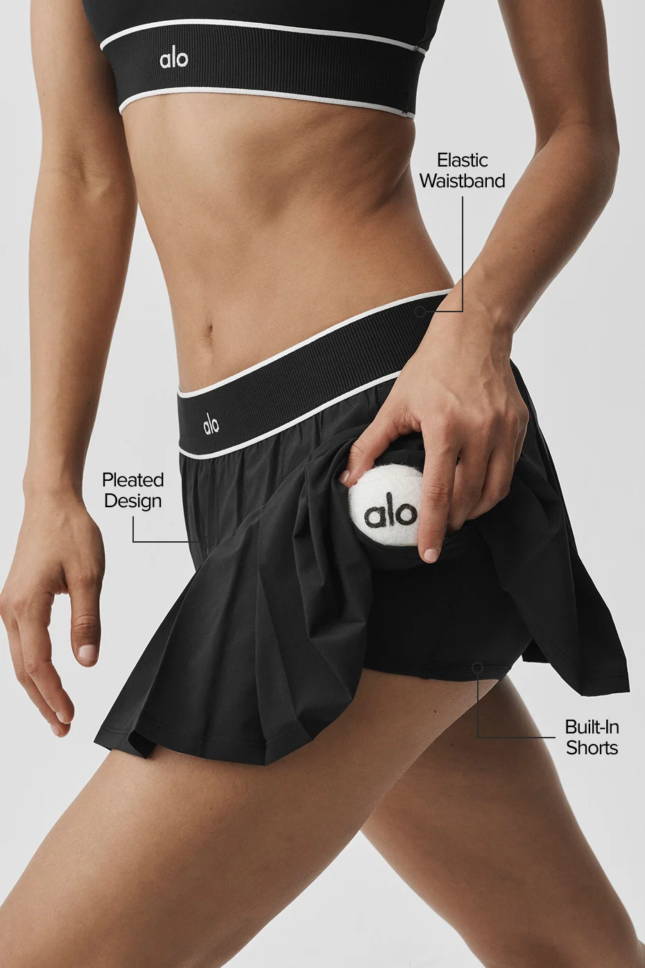 Low-Rise Amp It Up Tennis Skirt - Black - Image 2