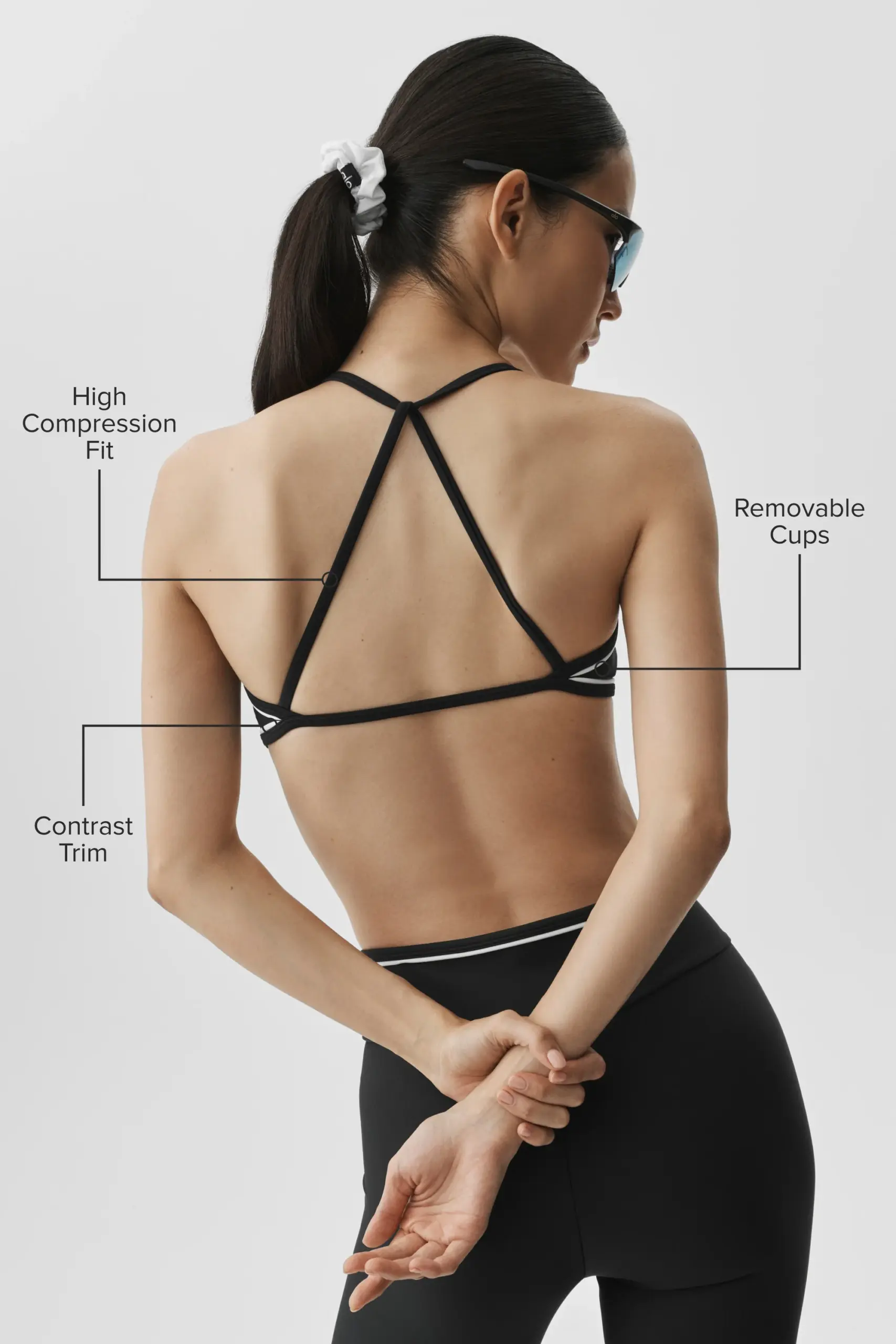 Airlift Trifecta Bra - Black/White - Image 2