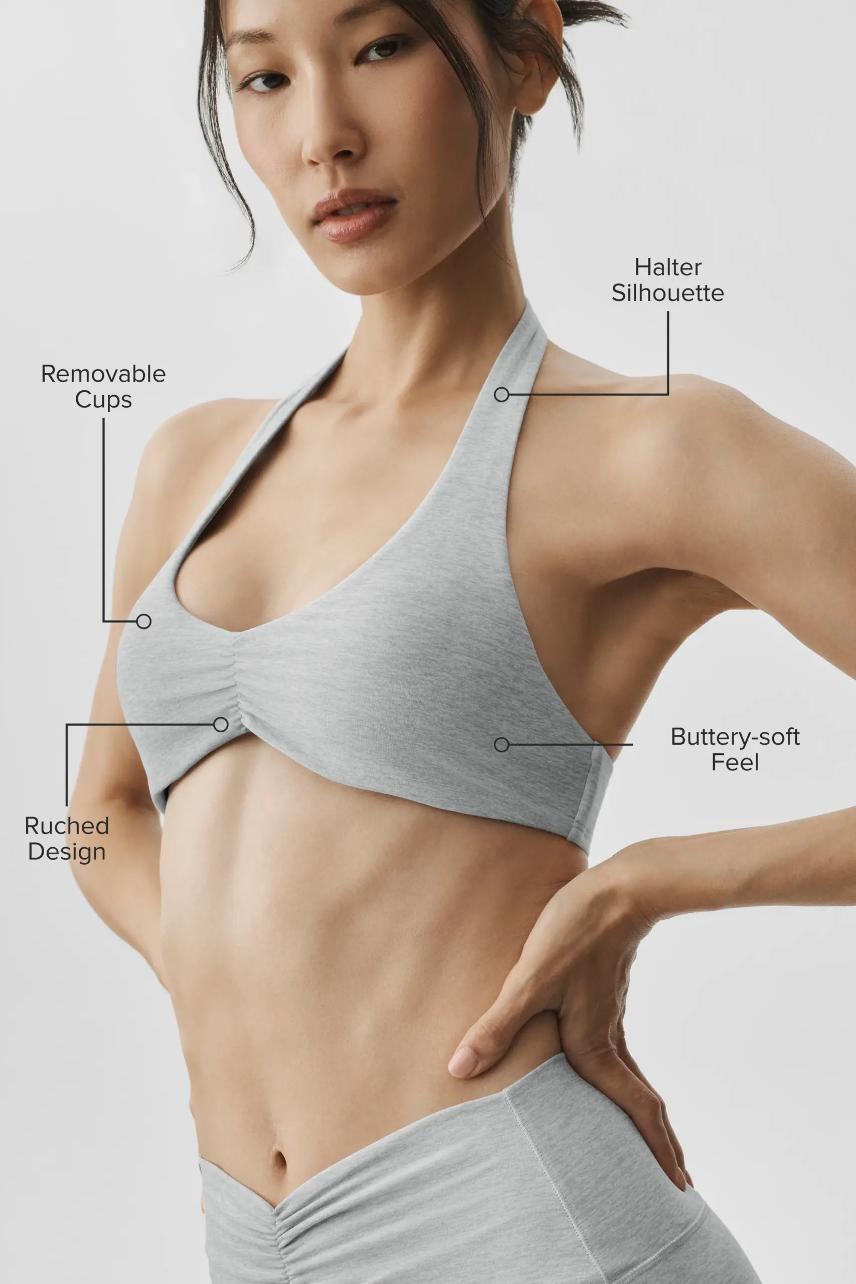 Alosoft Intuition Bra - Vintage Athletic Heather - Image 2