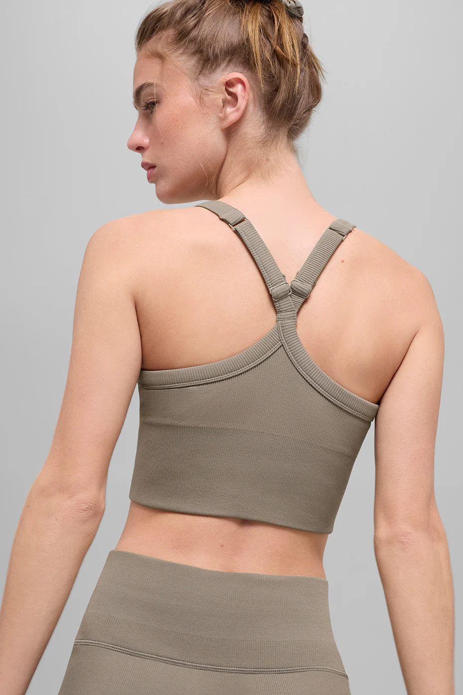 Seamless Ribbed Favorite Bra Tank - Light Cocoa - Image 2