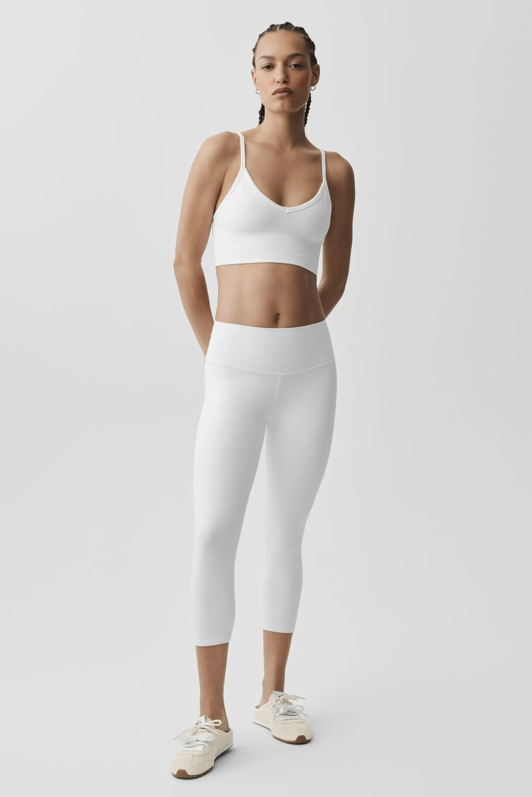 Seamless Modal Ribbed Delight Bralette - White - Image 5