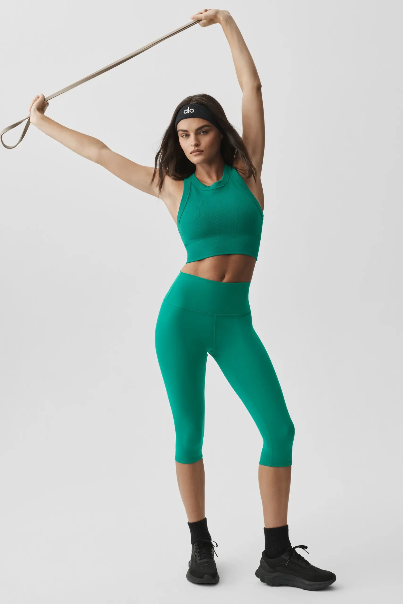 Seamless Modal Ribbed High Neck Delight Bra - Emerald Isle - Image 6