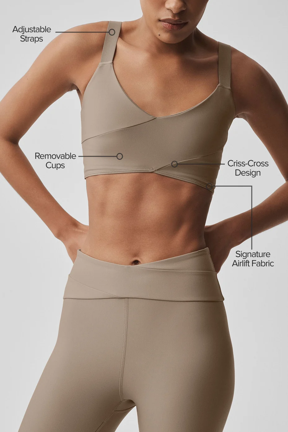 Airlift Horizon Bra - Gravel - Image 2